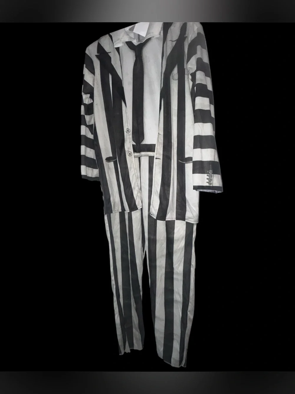 Rubie's Beetlejuice Striped Black & White Kids Halloween Costume Cosplay M (7/8) - Picture 4 of 8